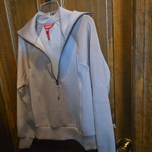SPANX Gray Zip-Up Women's Jacket